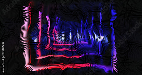 Colorful abstract texture created with Gradient flow and 3D structure imitate the movement of liquid or wind. Vibrant colors, volumetric waves and digital noise create a sense of depth and dynamics. I