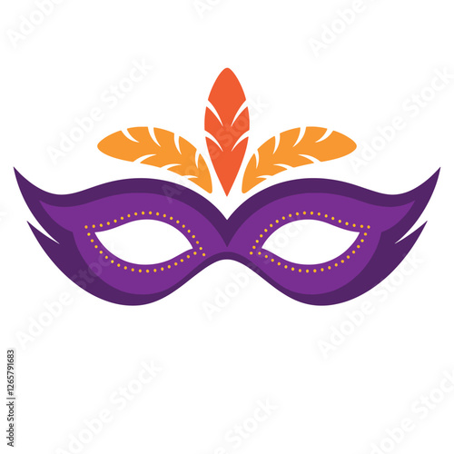 Mardi Gras mask, perfect for celebrating Mardi Gras. Elegant carnival mask icon vector, isolated on white background for web and mobile app design.
