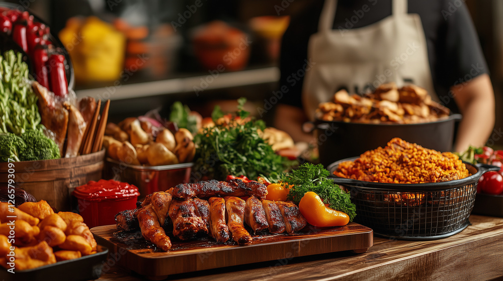 Obraz premium grilled ribs