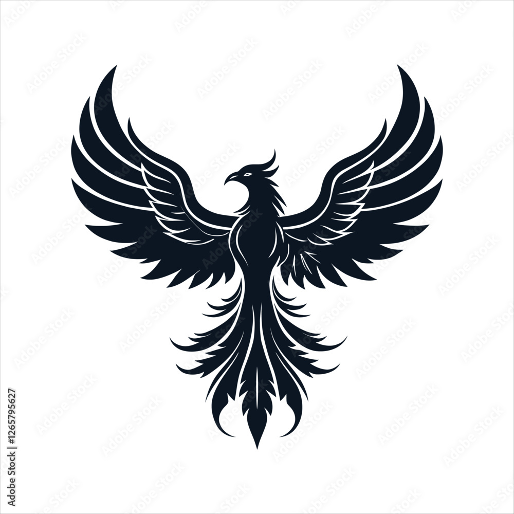 Obraz premium phoenix glow vector clip art logo design
