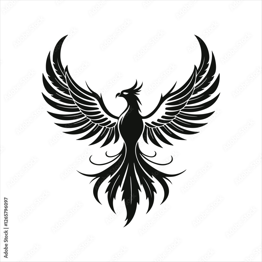 Obraz premium phoenix glow vector clip art logo design