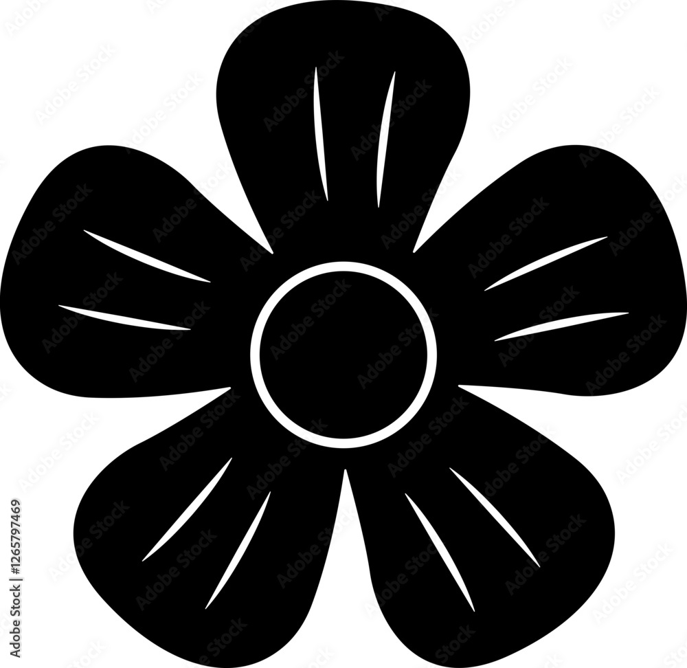 Flower silhouette icon. Abstract flower solid black vector isolated on transparent background. Ideal for decoration, logos and design projects. Garden plants illustration sign, Editable stroke. Flower silhouette icon. Abstract flower solid black vector isolated on transparent background. Ideal for decoration, logos and design projects. Garden plants illustration sign, Editable stroke.