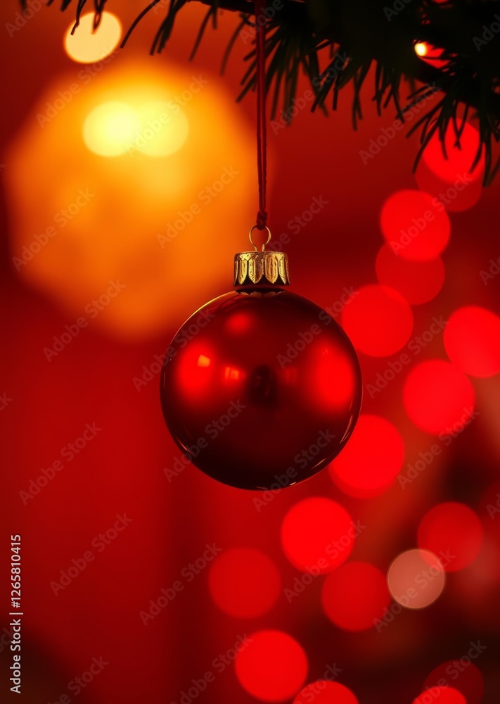 A red christmas ornament glowing as it hangs from the ceiling bokeh red bokeh abstract background glow design light texture effect sparkle A red christmas ornament glowing as it hangs from the ceiling bokeh red bokeh abstract background glow design light texture effect sparkle