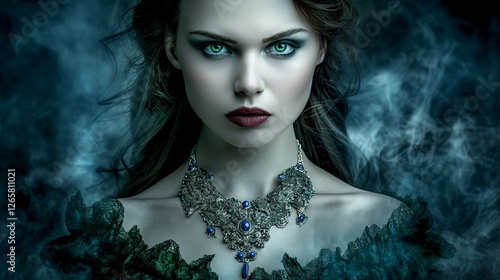 full length front view A white-skinned American wo_002