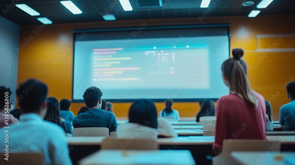 Fototapeta premium Engaging Classroom Experience with Digital Learning Platforms