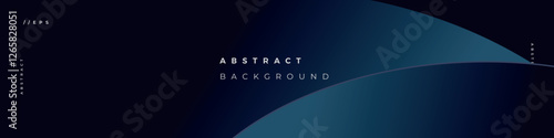 Premium blue linkedin banner cool art wallpaper design