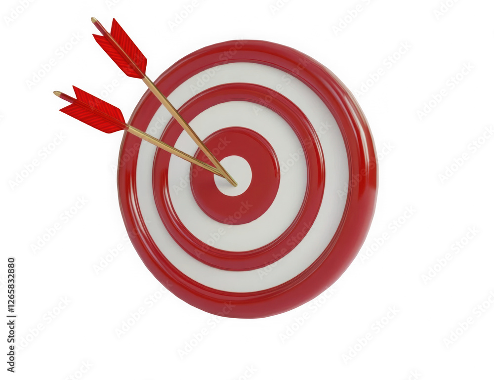 Dart and target. Isolated. Success. 3d illustration. Dart and target. Isolated. Success. 3d illustration.