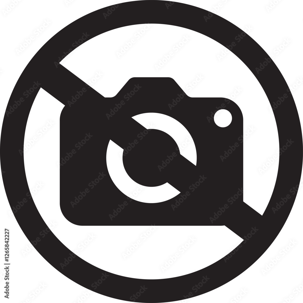 No photo camera sign in white background No photo camera sign in white background