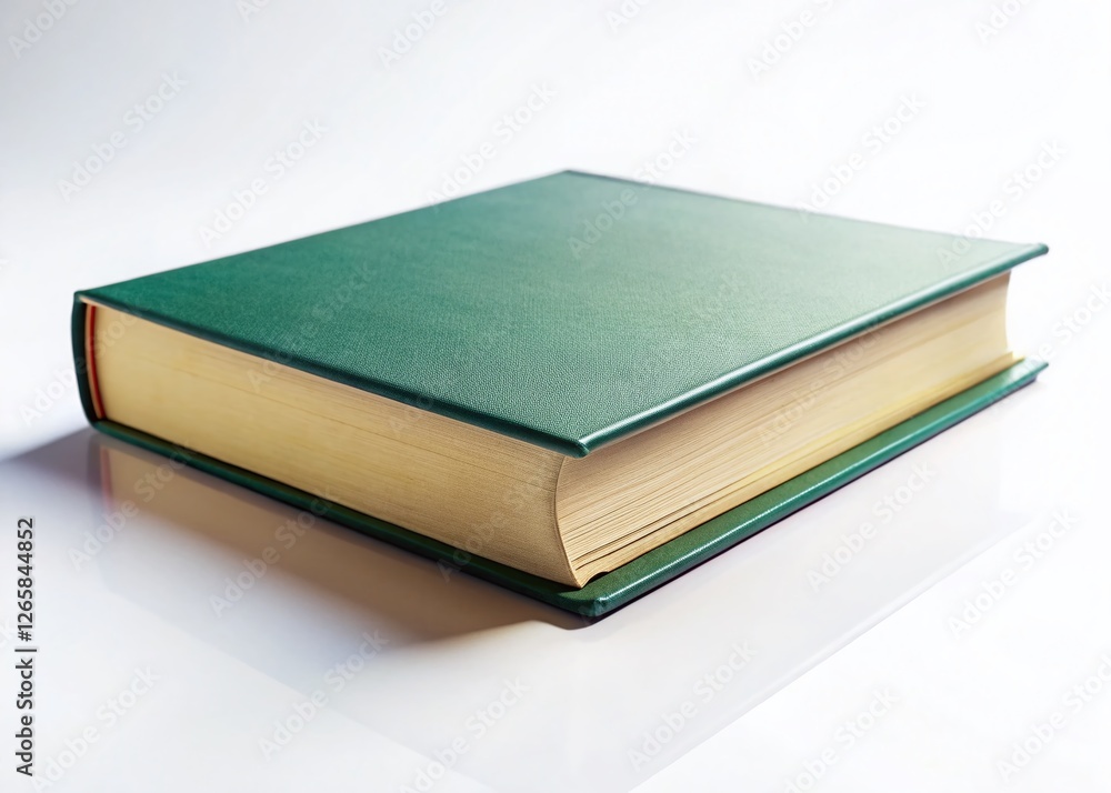 Hardcover Book Mockup: Left-Positioned Book with Ample Copy Space for Design Presentation Hardcover Book Mockup: Left-Positioned Book with Ample Copy Space for Design Presentation
