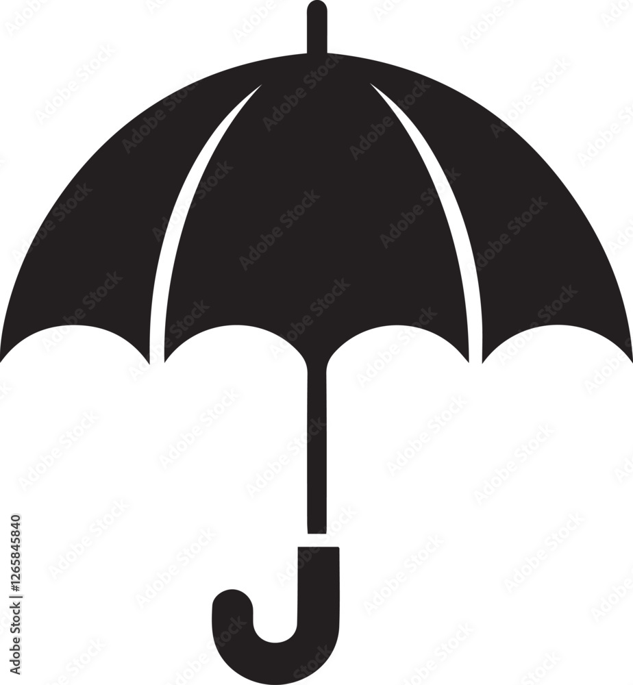 umbrellas silhouette on white background, isolated, vector umbrellas silhouette on white background, isolated, vector