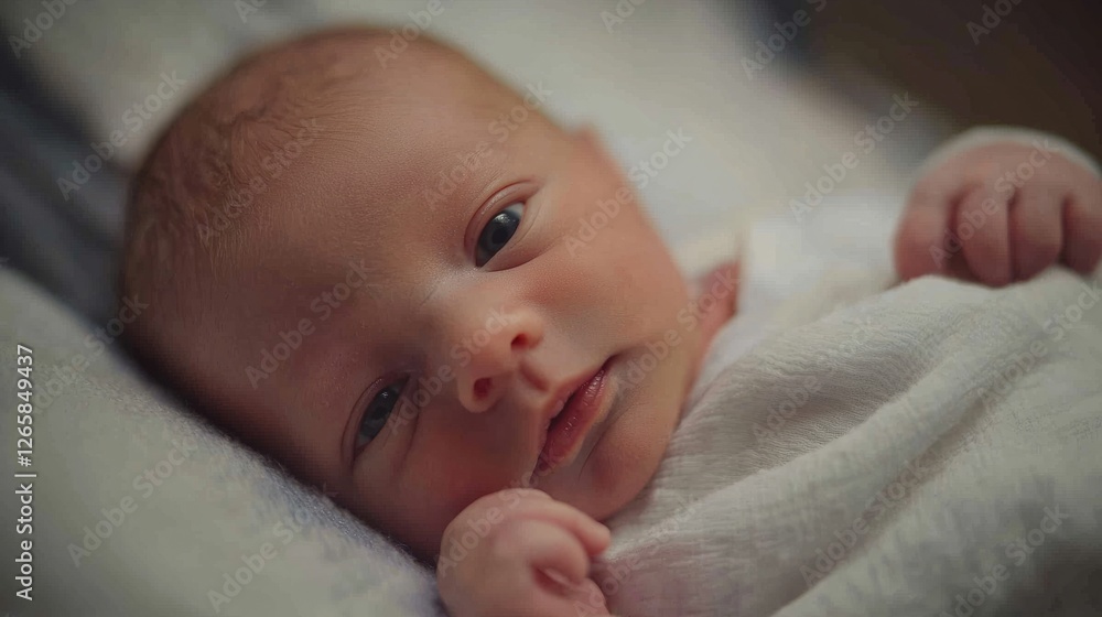 Newborn baby in a soft blanket, symbolizing warmth and new beginnings. Newborn baby in a soft blanket, symbolizing warmth and new beginnings.