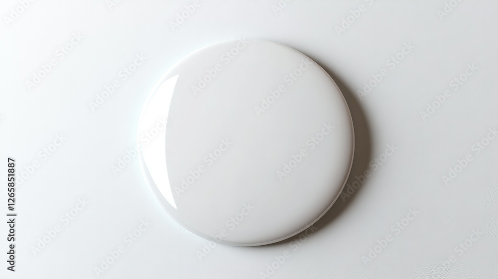 Clean presentation of a large button badge, isolated against a white backdrop, emphasizing its customizable features Clean presentation of a large button badge, isolated against a white backdrop, emphasizing its customizable features