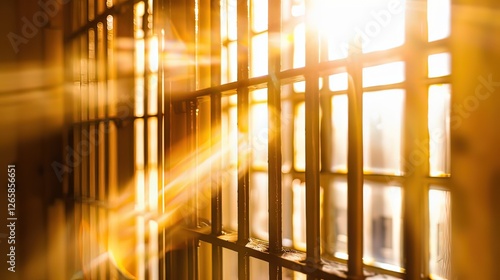 Wallpaper Mural Close-up of a prison gate opening with sunlight shining through, symbolizing freedom, new beginnings, and hope for a fresh start in life.
 Torontodigital.ca