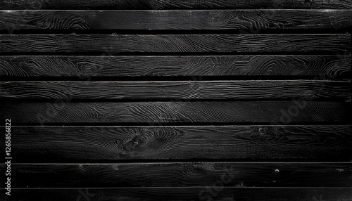Wallpaper Mural panorama of black wood texture background abstract dark wood texture on black wall aged wood plank texture pattern in dark tone Torontodigital.ca