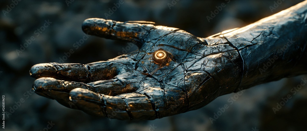 Obraz premium Ultra-Detailed Hand Icon in Cinema 3D for Professionals