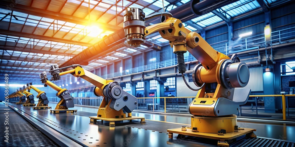 Industrial Robotic Arms: High-Resolution 3D Renderings of Factory Automation Industrial Robotic Arms: High-Resolution 3D Renderings of Factory Automation