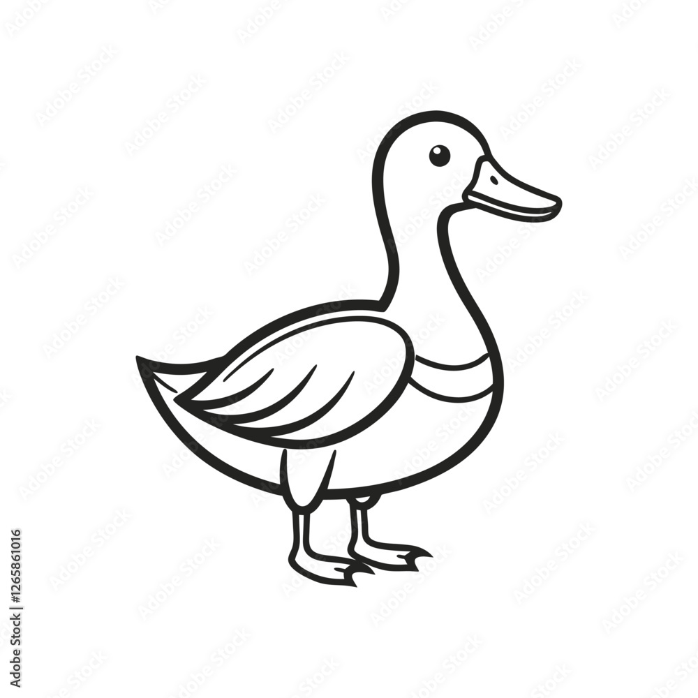 a outline vector of a mallard bird.eps a outline vector of a mallard bird.eps