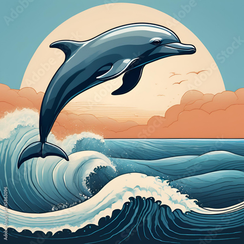 dolphin jumping in the sea