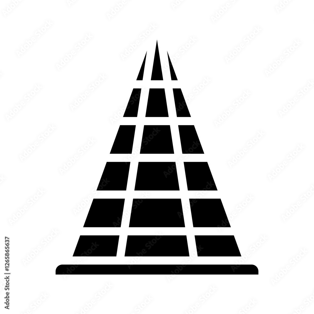 Cone isolated glyph vector icon Cone isolated glyph vector icon