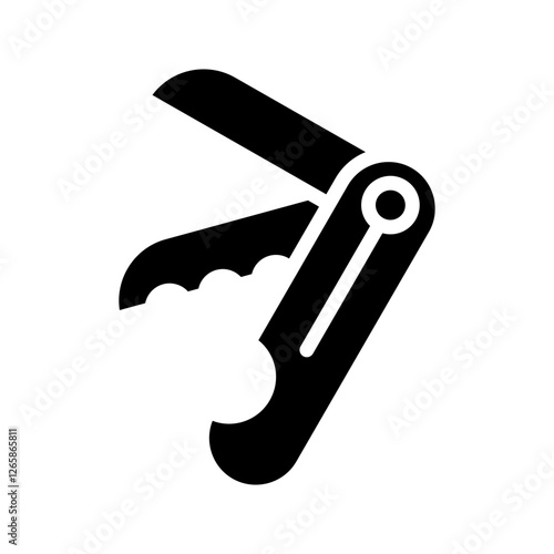 Utility knife isolated glyph vector icon