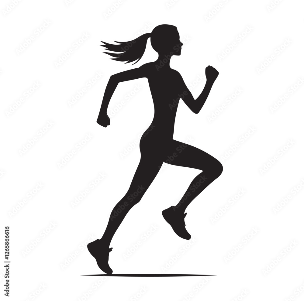 Running Human Silhouette vector illustration Running Human Silhouette vector illustration