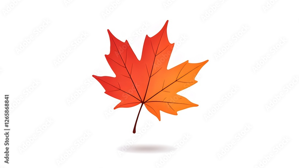 Fototapeta premium Red Maple Leaf Elegance