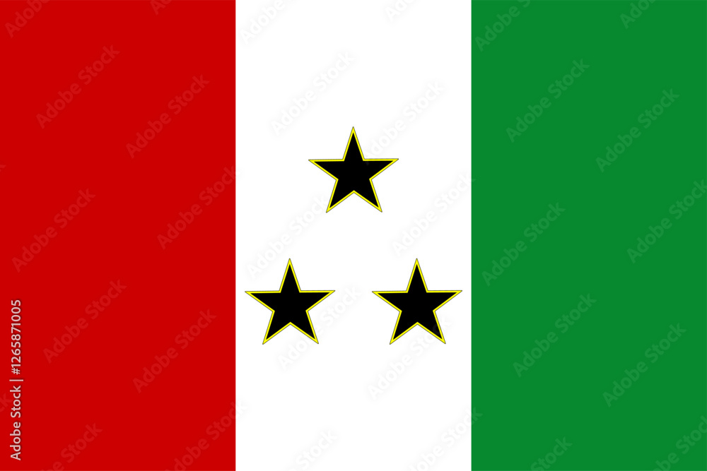 Official flag of Ngobe Bugle. Panama. Illustration.
Official flag of Ngobe Bugle. Panama. Illustration.