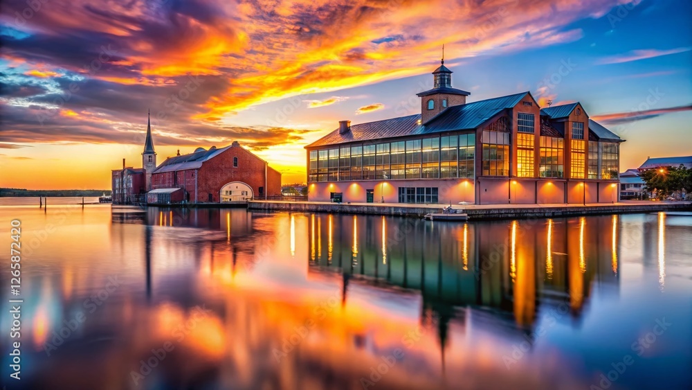 Fototapeta premium Karlskrona, Sweden: Stunning Marinmuseum Seascape - Panoramic Ocean View