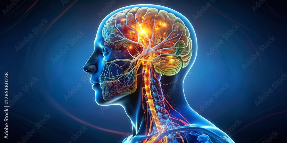 Long Exposure: Cranial Nerves Diagram - Sensory & Motor Control Pathways Long Exposure: Cranial Nerves Diagram - Sensory & Motor Control Pathways