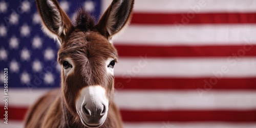 Obraz na płótnie donkey, american flag