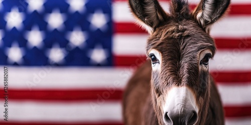 Obraz na płótnie donkey, american flag