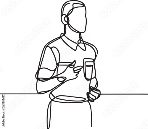 A clean and simple vector illustration of a football referee