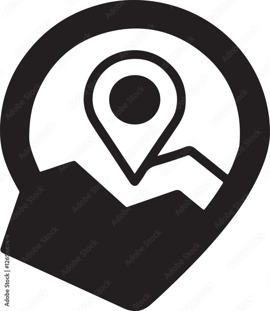 map pointer with icon vector on white background map pointer with icon vector on white background