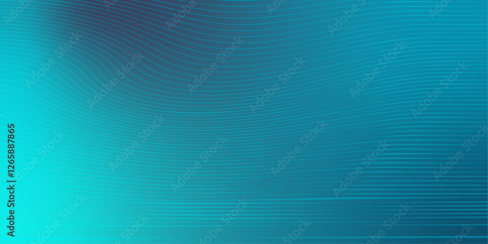 Obraz premium Soothing Aqua Gradient Wave Texture