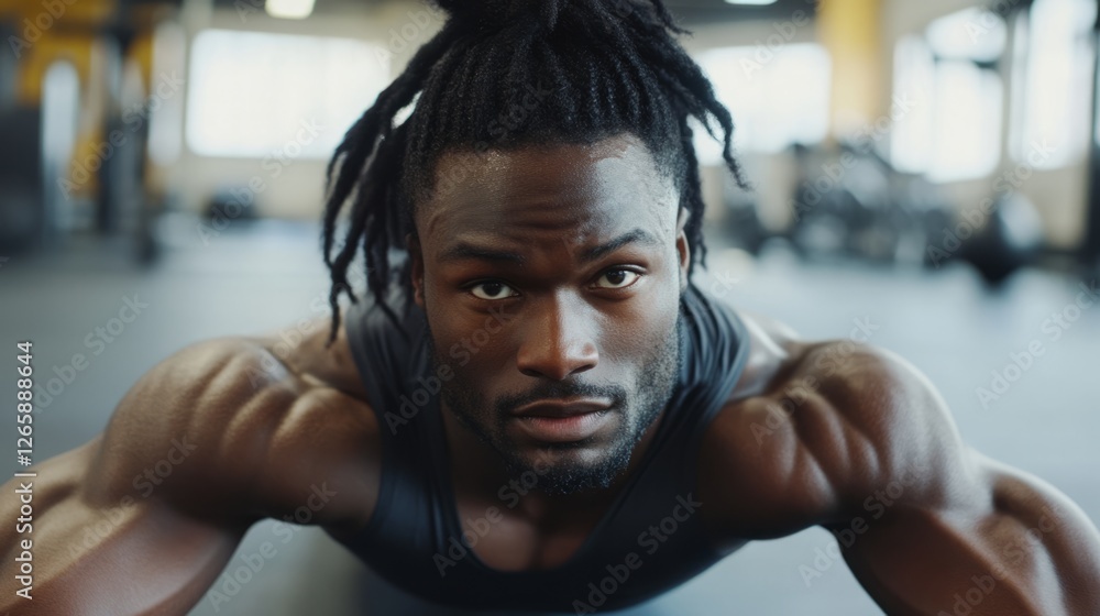 Athlete prepares with focus, embodying dedication and strength in warm-up routine. Athlete prepares with focus, embodying dedication and strength in warm-up routine.