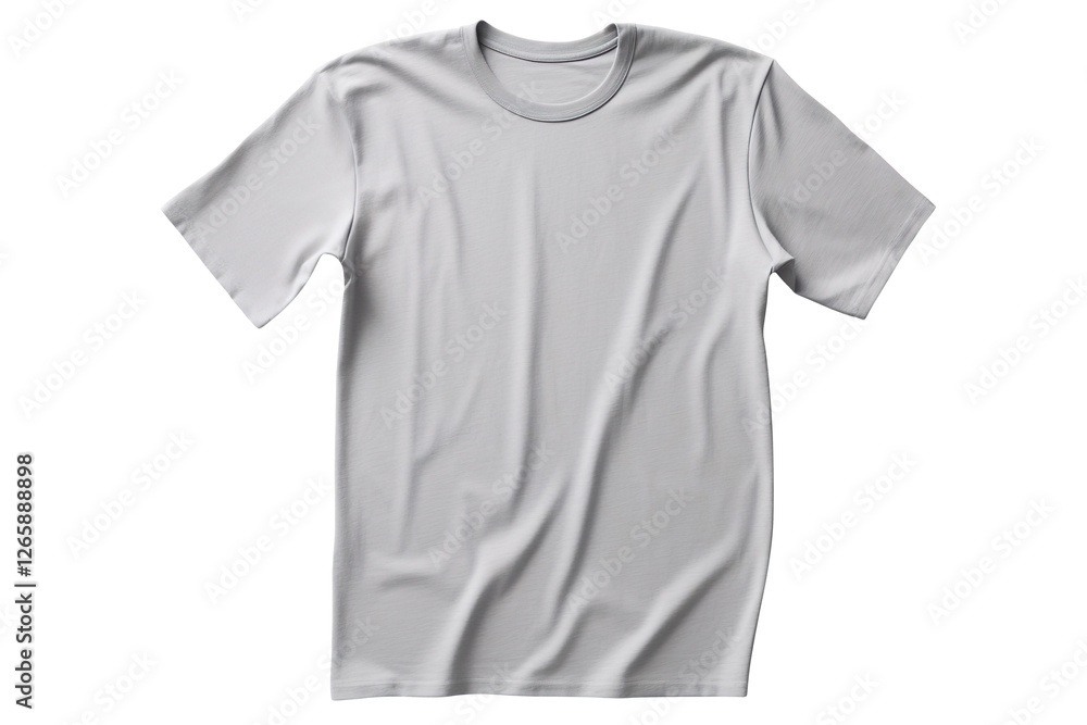 Empty blank gray mens T-shirt isolated on transparent background Empty blank gray mens T-shirt isolated on transparent background