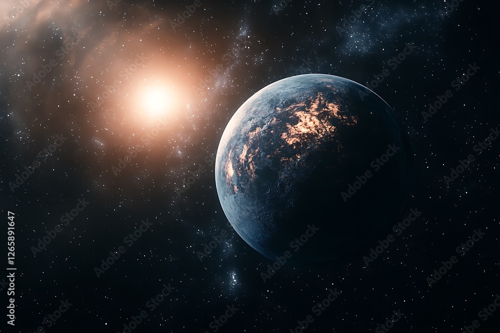 Obraz premium Solar system planets aligned in space, showcasing cosmic order and celestial beauty