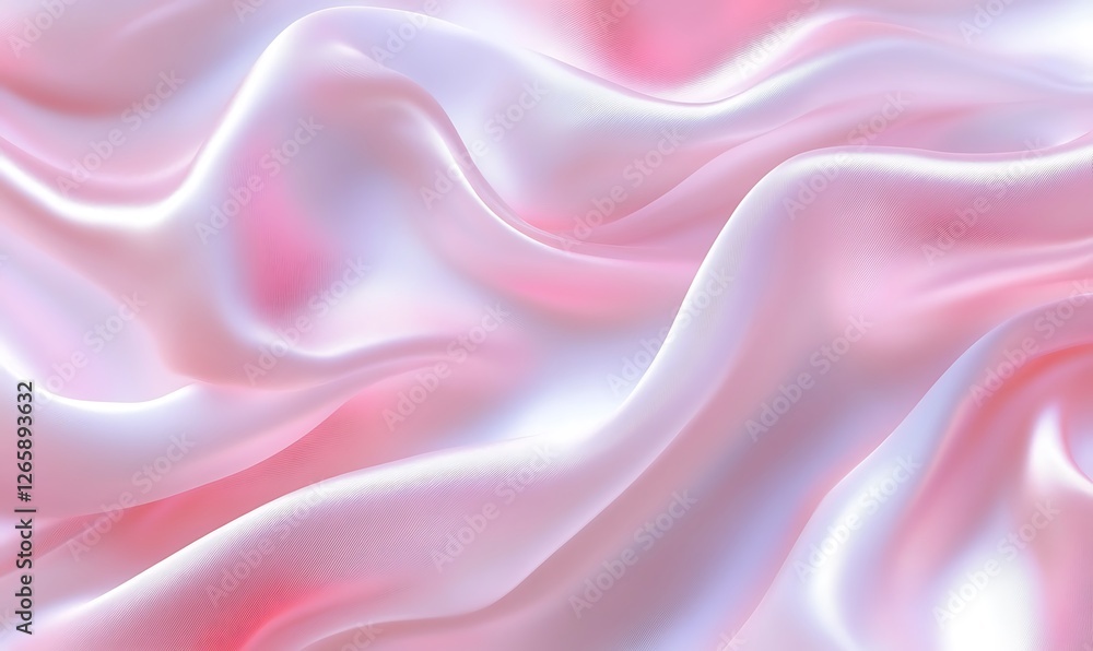 Fototapeta premium Pink Silk Drapery: Elegant, Soft, Luxurious Fabric