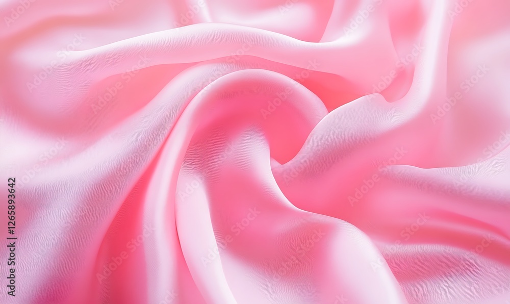 Fototapeta premium Pink Silk Drapery: Elegant, Soft, Luxurious Fabric