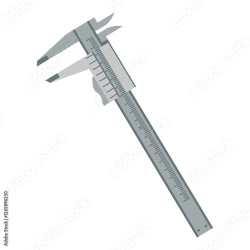 Professional steel Vernier caliper isolated