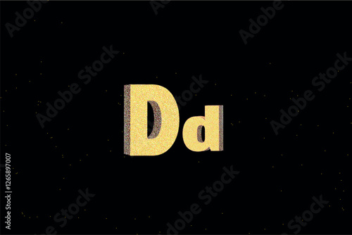 Letter D stock illustration 3d
