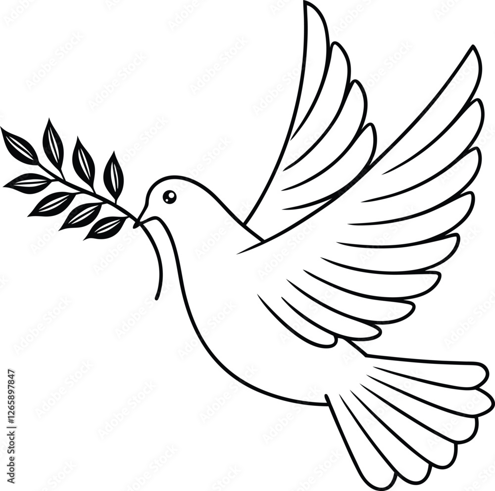 Obraz premium Dove of Peace Symbol of Hope, Tranquility, and Harmony