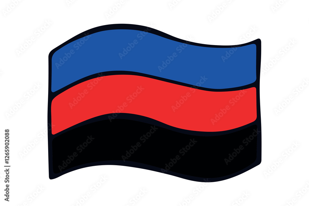 Naklejka premium Colorful Polyamory pride flag Happy pride day LGBTQ community Pride Month Vector hand drawn doodle for posters, stickers, logo, cards