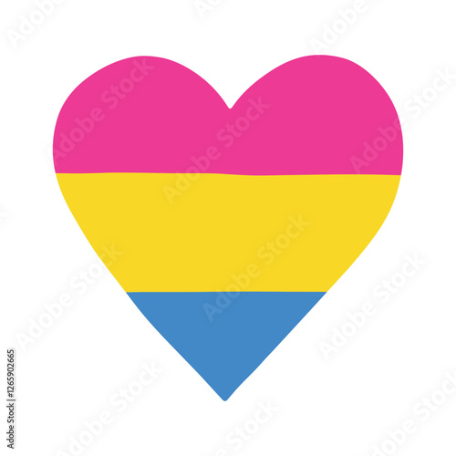 Colorful heart shape Pansexual pride flag Happy pride day LGBTQ community Pride Month Vector hand drawn doodle for posters, stickers, logo, cards Free Download Colorful heart shape Pansexual pride flag Happy pride day LGBTQ community Pride Month Vector hand drawn doodle for posters, stickers, logo, cards - GFXLoad