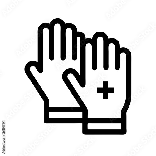 Pair of medical gloves icon
