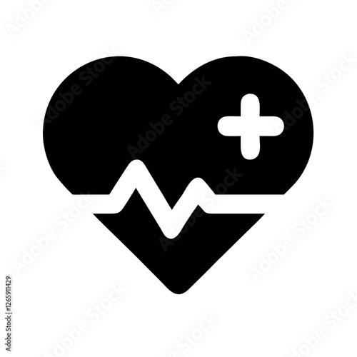 Healthy heart medical icon