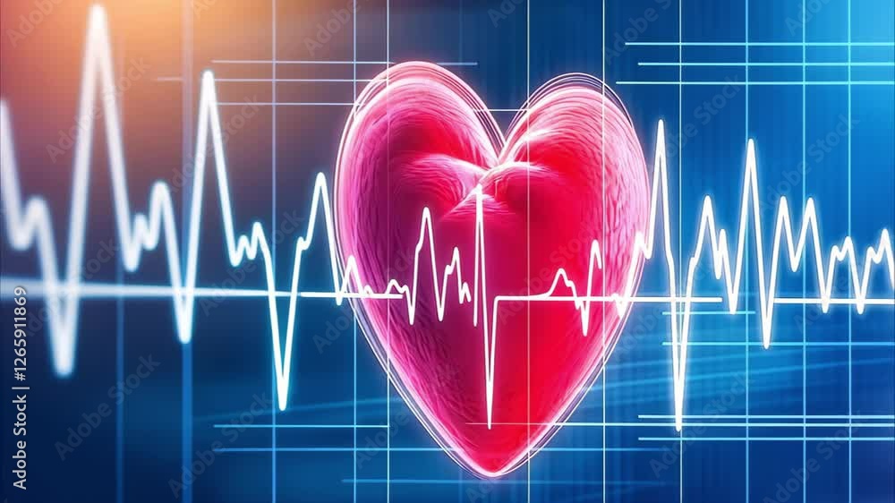 A digital illustration of a red heart shape overlaid on an ECG graph, symbolizing health and vitality. A digital illustration of a red heart shape overlaid on an ECG graph, symbolizing health and vitality.