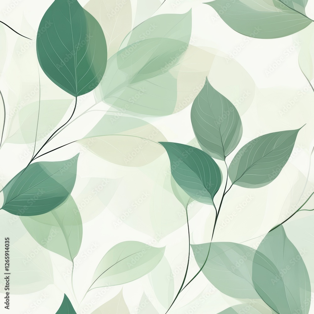 Repetitive seamless pattern of leaf foliage for fabric design. Repetitive seamless pattern of leaf foliage for fabric design.