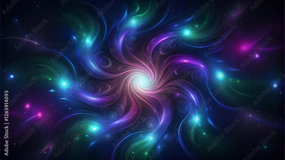 Cosmic Design with Glowing Swirling Patterns Cosmic Design with Glowing Swirling Patterns