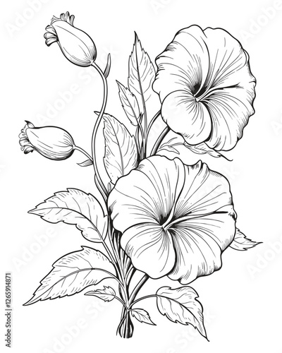 Wallpaper Mural Victor Illustration Of Floral Flower Torontodigital.ca